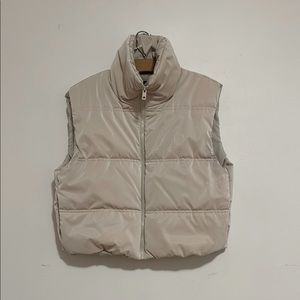 Stylish Beige Puffer Vest